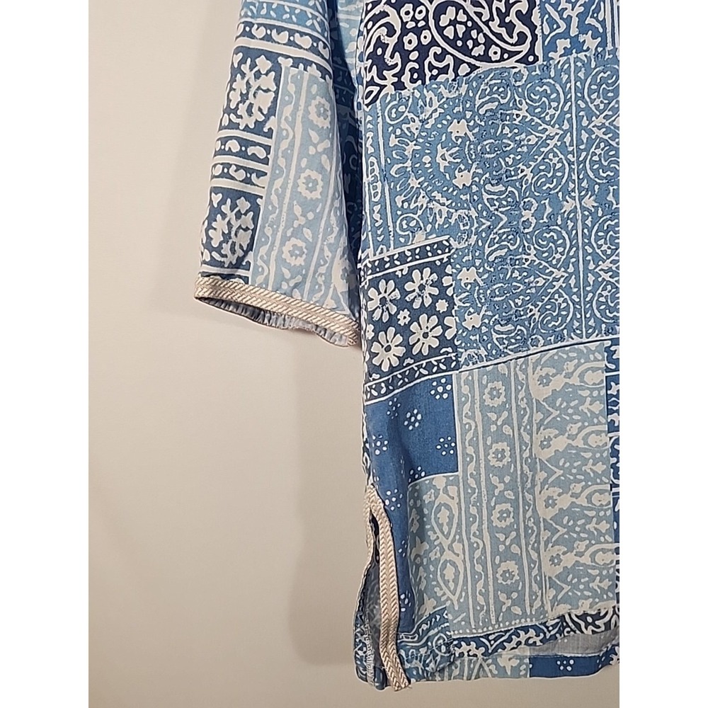 J McLaughlin Paisley Patchwork Tunic Top Pullover Casual Longline Women Size S - Picture 11 of 13